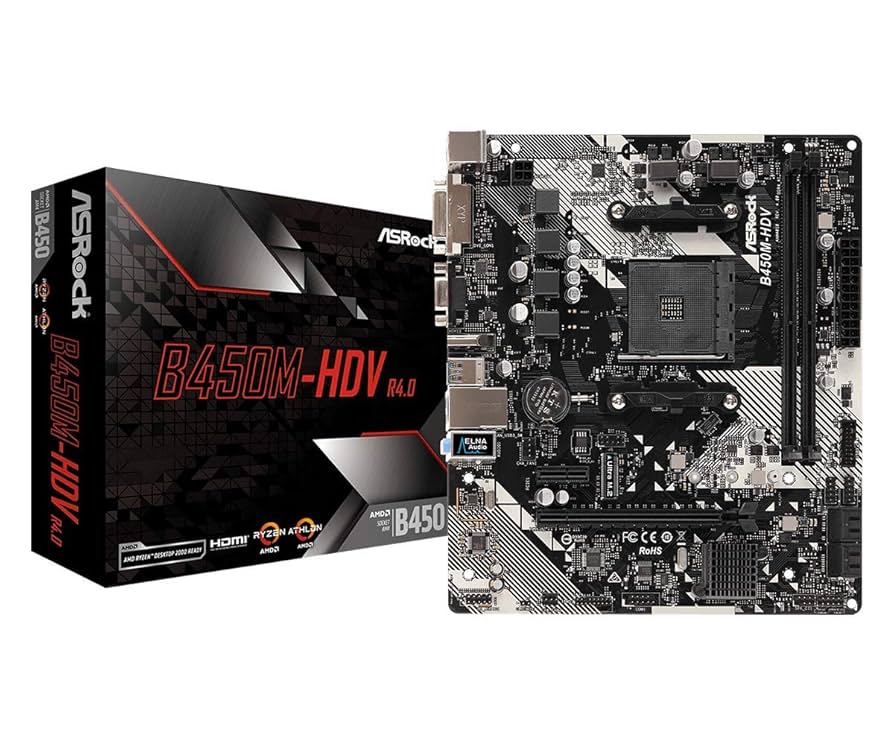 ASRock B450M-HDV マザーボード Amazon | ASRock AMD B450チップ搭載 Micro ATX マザーボード